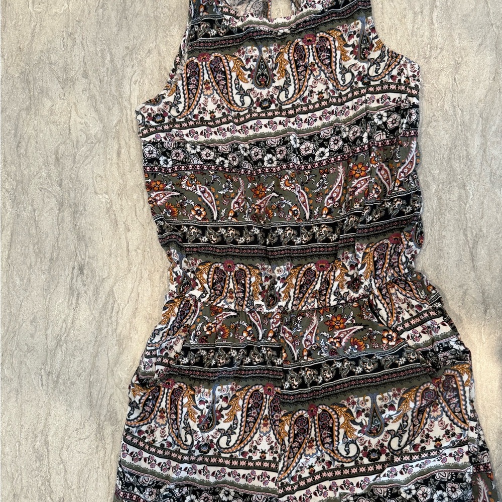 Bohemian Paisley Print romper